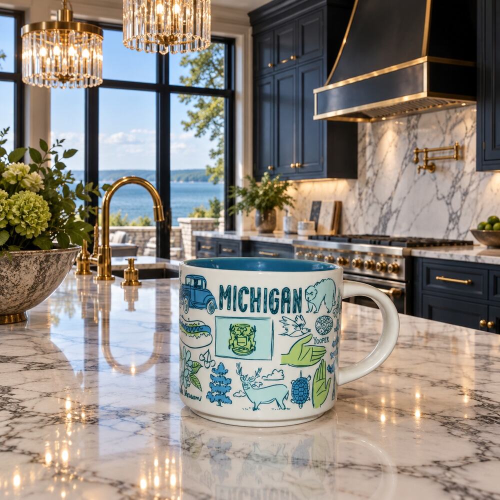 Starbucks Michigan Been There Series 14oz Mug Great Lakes Collector Cup